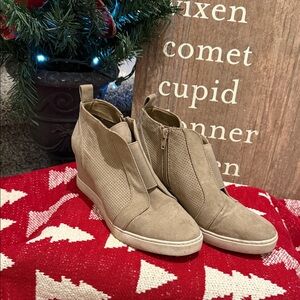 a new day Beige Wedge Ankle Boots